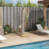 Outdoor Shower Grey 55x60x224 cm Poly Rattan and Acacia Wood 368210