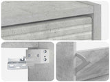 Wall-Mounted Shoe Cabinet HAARLEM 71 x 17 x 43 cm Concrete Grey 896848