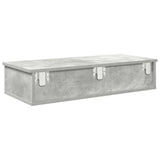 ZNTS Wall Shelf with Drawers Concrete Grey 80x31x17 cm Engineered Wood 859953