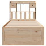 Bookcase Bed without Mattress 90x190 cm Single Solid Wood Pine 3308981
