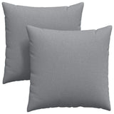 Sofa Pillows 2 pcs Light Grey 80 x 80 cm Fabric 42014040