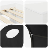 Bed with Tunnel 4 pcs Artisian Oak and Black Engineered Wood 3423514