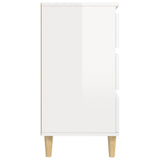 Sideboard High Gloss White 60x35x70 cm Engineered Wood 823042