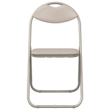 Folding Chair 8 pcs Faux Leather Sand 48 x 43.5 x 81 cm 42029066