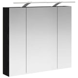 Bathroom Mirror Cabinet Black Oak 80 x 14.5 x 70 cm 889112