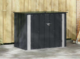 Garden Storage Box Black 101.5 x 57 x 100.5 cm Steel 42011279