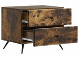 Bedside Cabinet Smoked Oak 43 x 34.5 x 47.5 cm Engineered Wood 895455