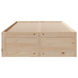Bed Frame without Mattress with Drawers 120x190 cm Small Double Solid Wood Pine 3308822
