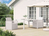 Garden Dining Chairs 2 pcs White PP 899963