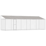 Dog Cage with Roof Silver 800 x 200 x 256 cm Steel and PE 3368303