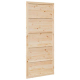 Barn Door Natural 90 x 2.5 x 208 cm Solid Pine Wood 870407