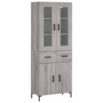 Highboard Grey Sonoma 69.5x34x180 cm Engineered Wood 3198535