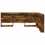 Storage Headboard with Shelf Smoked oak 135 cm Engineered wood 3335553