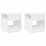 End Table 2 pcs White 40.5 x 40 x 45 cm Engineered Wood 890913