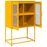 Highboard Mustard Yellow 68x39x107 cm Steel 853377