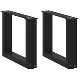 Coffee Table Legs U-Shaped 2 pcs Black 30x cm Steel 4013128