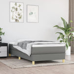 Box Spring Bed Frame Dark Grey 90x200 cm Fabric 3120583