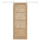 Sliding Door ORKDAL Brown 78 x 202 cm Solid Pine Wood 3333750
