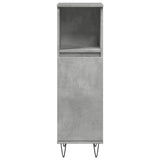 Bathroom Cabinet Concrete Grey 30x30x100 cm Engineered Wood 857207