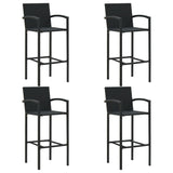 ZNTS 5 Piece Garden Bar Set Black 3064866