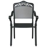 Garden Dining Set 5 pcs Black Aluminium 3334701