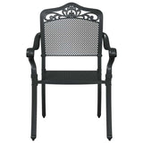 Garden Chair 2 pcs Black 55 x 56.5 x 91cm Aluminium 42002379