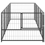 Dog Kennel Black 4 m Steel 3082094