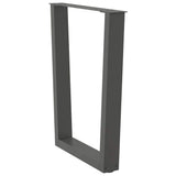 Dining Table Legs V-Shape 2 pcs Anthracite 70x cm Steel 4012646