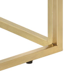 ZNTS Coffee Table Gold Stainless Steel and Tempered Glass 350018