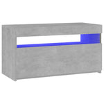 TV Cabinet with LED Lights Concrete Grey 75x35x40 cm 804399