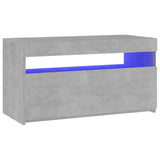 TV Cabinet with LED Lights Concrete Grey 75x35x40 cm 804399