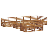 Outdoor Sofa Set 9 pcs Natural Solid Acacia Wood 3373689