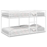 Bunk Bed without Mattress White 107x203 cm Steel 4019887