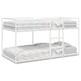 Bunk Bed without Mattress White 90x200 cm Steel 4019884