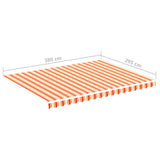 Replacement Fabric for Awning Yellow and Orange 4x3 m 312017