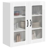 Wall Glass Cabinet LUCCA High Gloss White 80 x 31 x 80 cm 885069