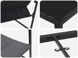 Garden Dining Set 5 pcs Black and Anthracite 140 x 70 x 73 cm 3448904
