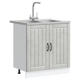 Sink Base Cabinet Lucca 2 pcs Concrete Grey Engineered Wood 3315015