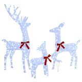 Reindeer Family 3 pcs Cold white 68 x 26 x 127 cm Fabric 42019053