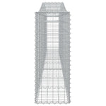 Arched Gabion Baskets 10 pcs 400x30x80/100 cm Galvanised Iron 3145821