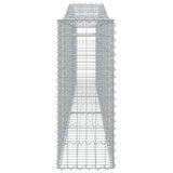 Arched Gabion Baskets 8 pcs 400x30x80/100 cm Galvanised Iron 3145819