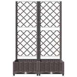 Garden Planter with Trellis Brown 80x40x121.5 cm PP 318260