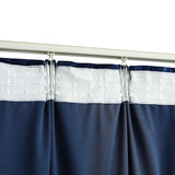 ZNTS Blackout Curtains 2 pcs with Hooks Velvet Dark Blue 140x225 cm 134533