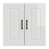 Kitchen Wall Cabinet "Kalmar" High Gloss White Engineered Wood 853579