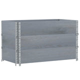 Pallet Collars 3 pcs Grey 100x50 cm Solid Wood Pine 3295372