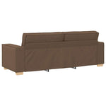 Sofa Set with Cushion 3 pcs Brown 220 x 78 x 84 cm Fabric 3324613