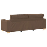 Sofa Set with Cushion 3 pcs Brown 220 x 78 x 84 cm Fabric 3324613