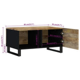 Coffee Table 80x50x40 cm Solid Wood Mango&Engineered Wood 350632