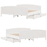 Bed Frame without Mattress White 160x200 cm Solid Wood Pine 3301783