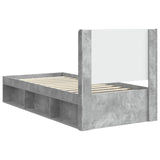 Bed Frame with Storage and Headboard Concrete Grey 100 x 200 cm 3413888